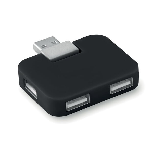 SQUARE USB hub 4 poorten - GiftRetail MO8930