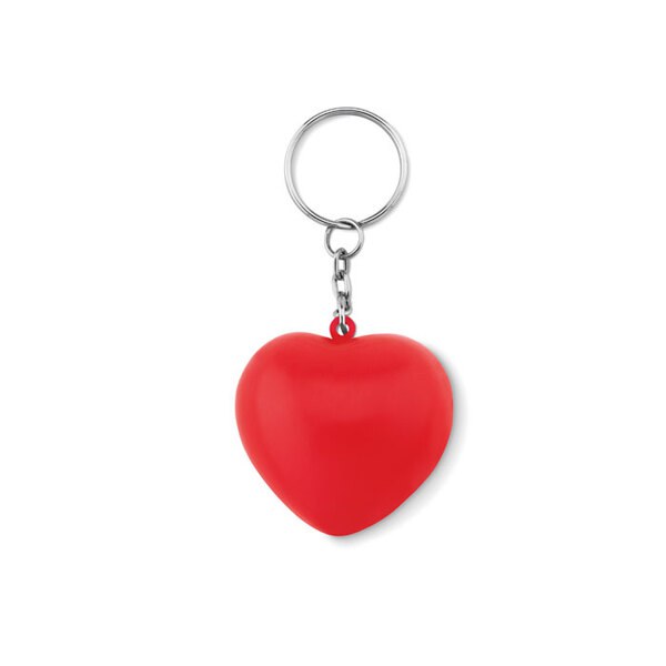 LOVY RING Sleutelhanger met PU hart - GiftRetail MO9210