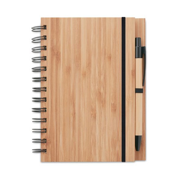 BAMBLOC Carnet et stylo en bambou - GiftRetail MO9435