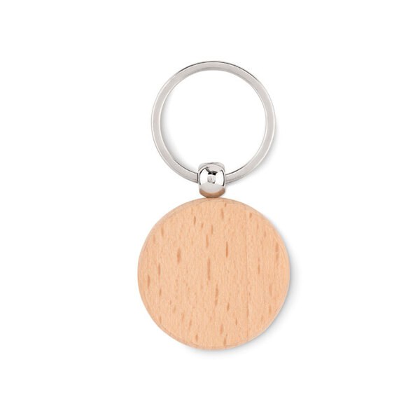 TOTY WOOD Houten sleutelhanger rond - GiftRetail MO9773