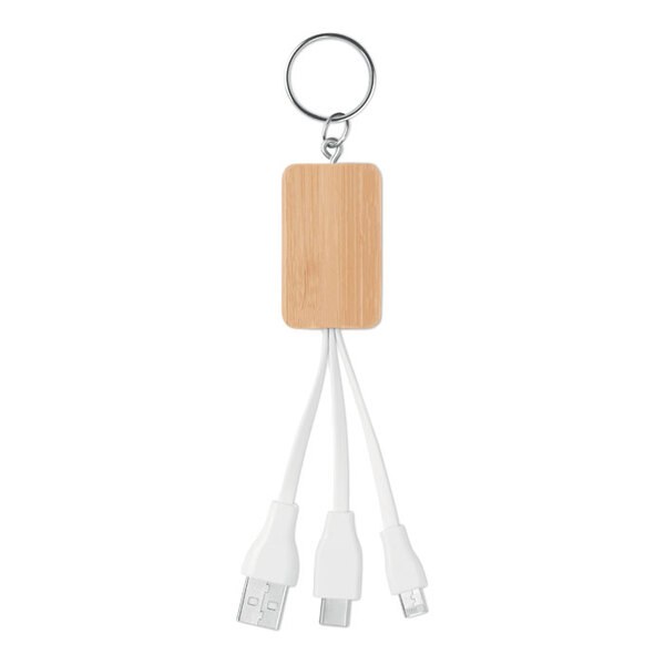 CLAUER Câble Bambou 3 en 1 - GiftRetail MO9888