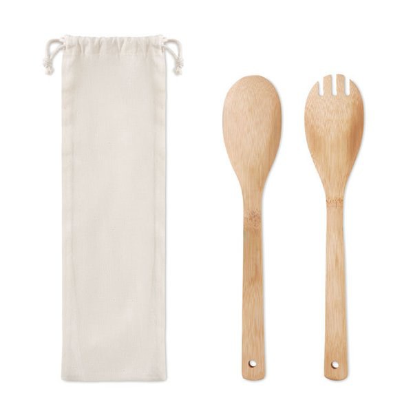 MAYEN SET Bamboe saladebestek - GiftRetail MO9903