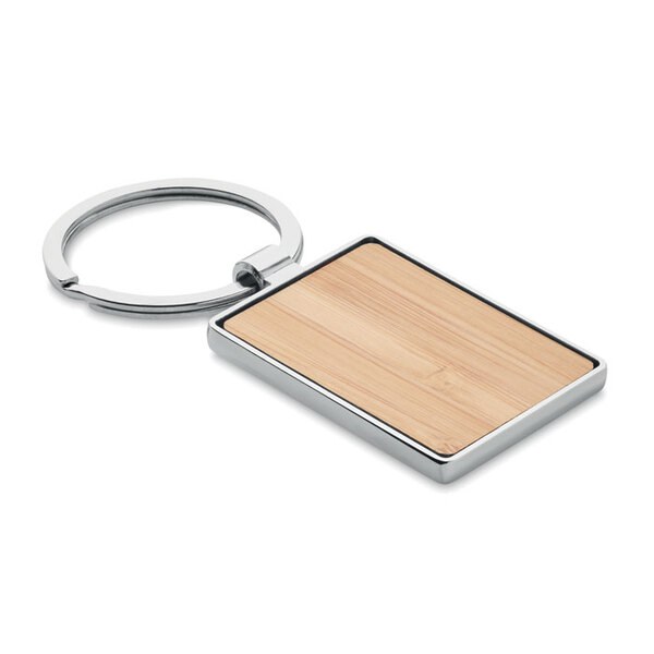 BENDIGO Bamboe sleutelhanger rechthoek - GiftRetail MO9961