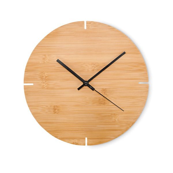 ESFERE Ronde bamboe wandklok - GiftRetail MO6792