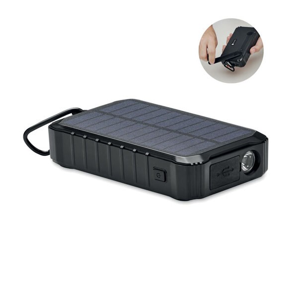 DYA Powerbank solaire à dynamo 8000 - GiftRetail MO6841