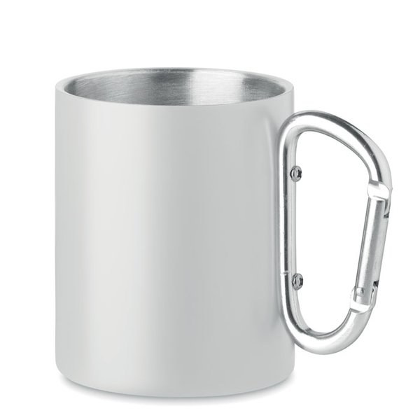 AROM Metalen mok en karabijnhaak - GiftRetail MO6918