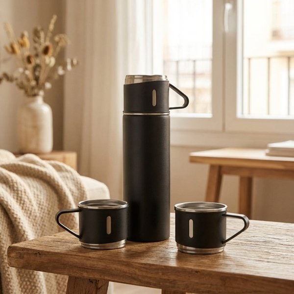SHARM Bouteille et 2 gobelets - GiftRetail MO2116