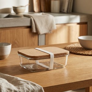 CANOA Lunchbox en verre & liège - GiftRetail MO2255