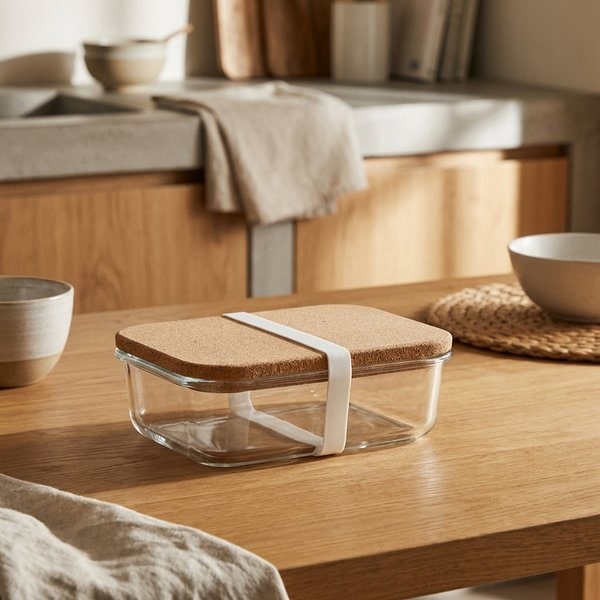 CANOA Lunchbox en verre & liège - GiftRetail MO2255