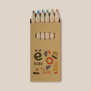 Goya 30077 - Set de 6 crayons de couleur en boîte kraft KRAFT