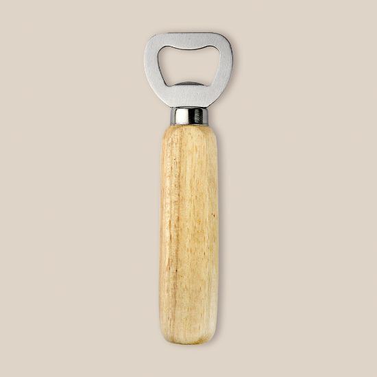 Goya 38042 - Ouvre-bouteille en acier inoxydable avec manche en bois OAK