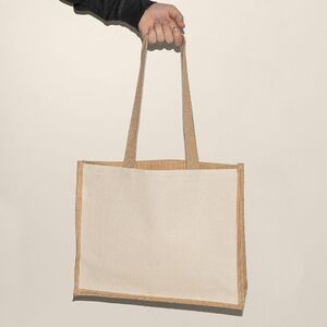 Goya 39002 - Cotton and Jute Laminated Bag with Long Handles SHOPPER
