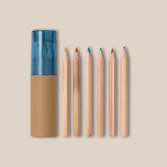 Goya 50044 - Set de 6 peintures bois avec taille-crayon