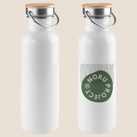 RVS Fles 750ml met Bamboe Dop ML