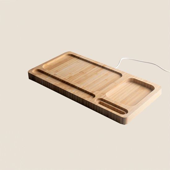 Goya 50638 - Bamboe Oplaadbasis en Organizer met Pennenhouder SHEN
