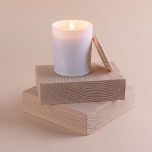 Goya 50704 - Bougie en Verre Peinte avec Couvercle Bambou LEVANTI