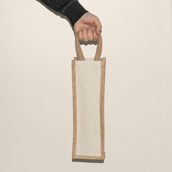 Sac allongé en jute et coton pour bouteilles KUMA