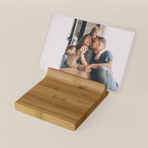Goya 52522 - Base de Chargement Sans Fil 2-en-1 en Bambou CERVINO