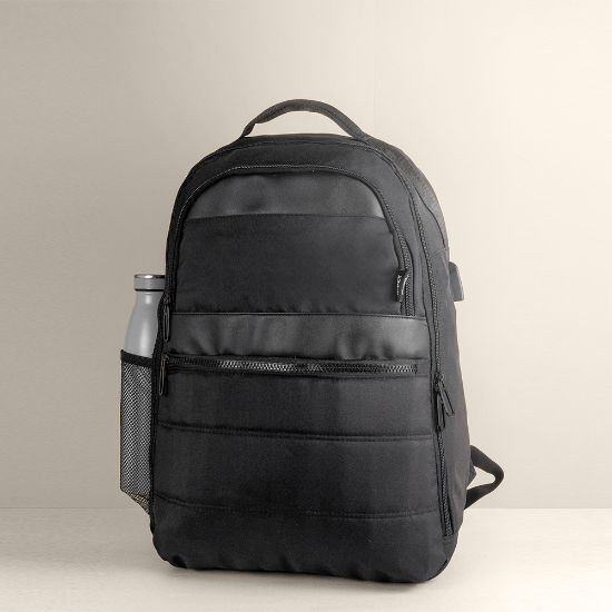 RPET Backpack with Padded Laptop Compartment, USB WAY