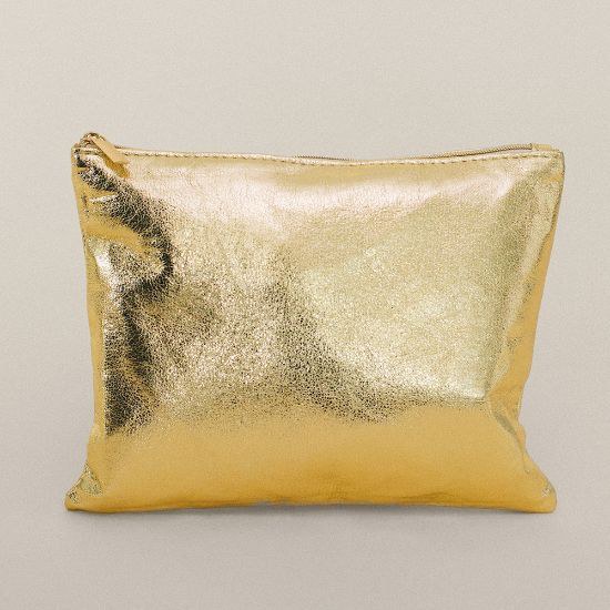 Goya 52544 - Trousse de toilette plate dorée en PU PIKUY