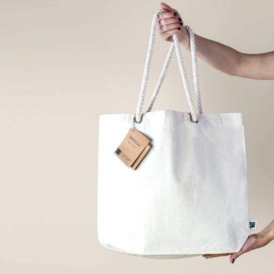 Goya 53001 - Sac en Coton Naturel Fairtrade 280 gr/m² avec Longues Anses BROOK