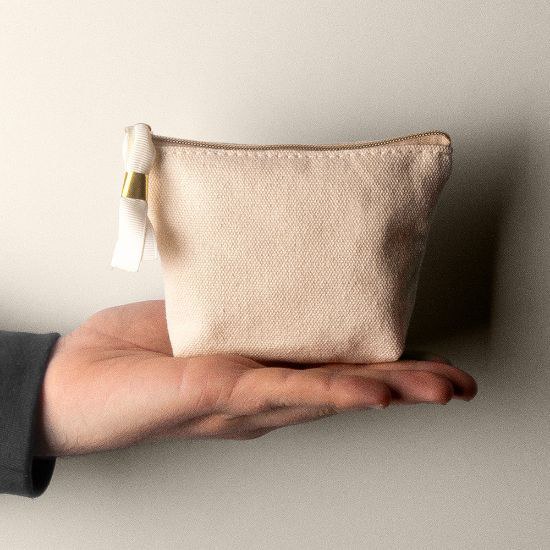 Portemonnee van Gerecycled Katoen met Goudkleurige Rits ARGENT
