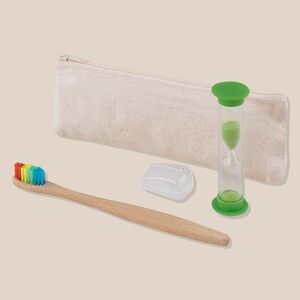 Goya 53032 - Kit dentaire : brosse à dents et sablier, pochette coton