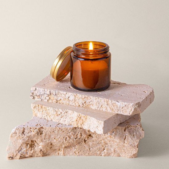 Metallic Cover Candle, Paraffin & Vegetal Wax, 75gr TULIPE