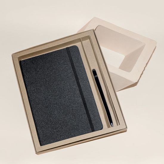 Goya 53586 - Set ECO Carnet RPET et Stylo Aluminium NIGHTFALL