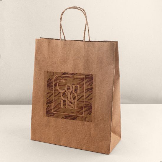 Goya 53580 - Sac en papier Kraft 120 gr/m² avec poignée torsadée - Certifié FSC AYSEN