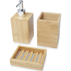 Hedon 3-piece bamboo bathroom set - EgotierPro 126195