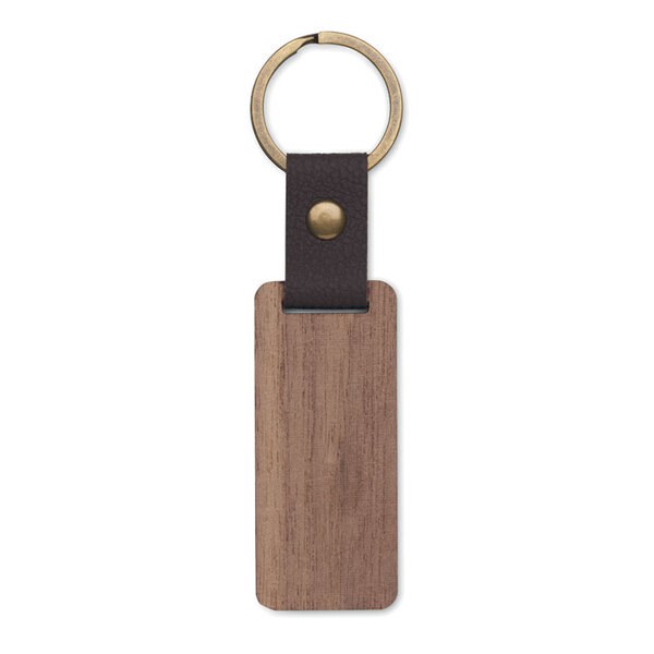 NAWKEY Porte-clés en noyer et PU - GiftRetail MO2369
