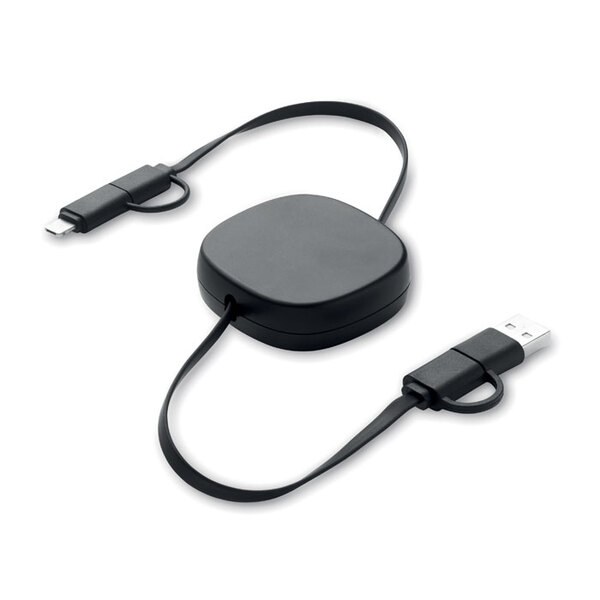 LINEA Câble de charge rétractable 60W - GiftRetail MO2425