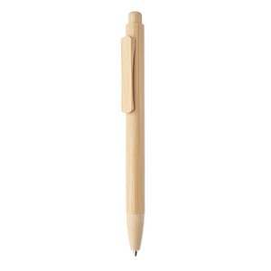 MAMBO Bamboo balpen met drukknop - GiftRetail MO2606