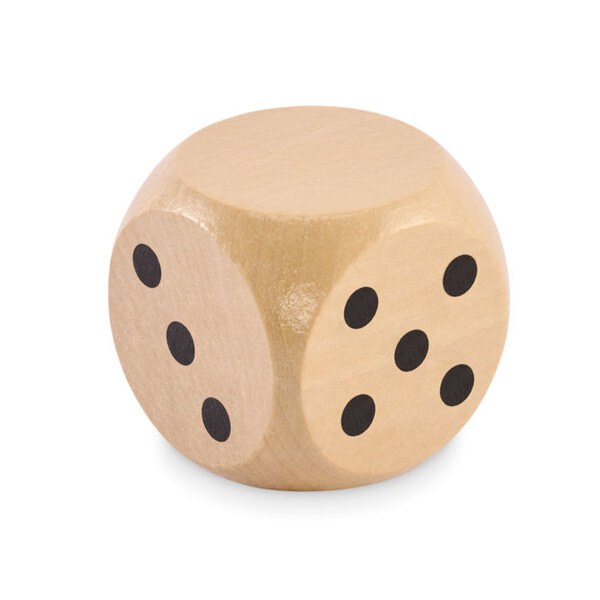 DADO Dés en bois Schima de 5cm dia - GiftRetail MO2614