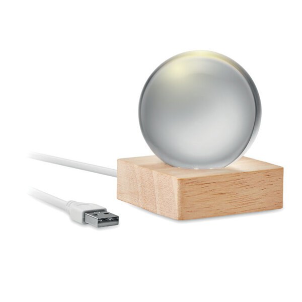 LIGHT LED glazen bol - GiftRetail MO2689
