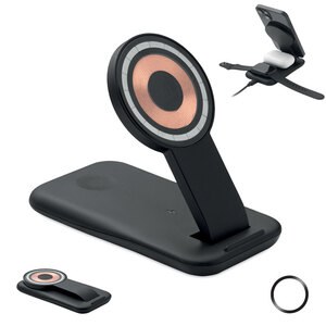 PENDOLESS Chargeur sans fil 3 en 1 15W - GiftRetail MO2749