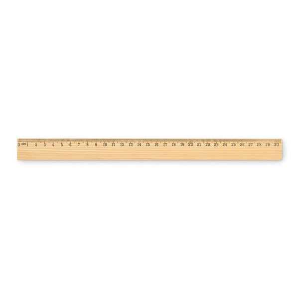RULER30 Houten liniaal 30cm - GiftRetail MO2918