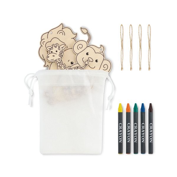 THEZOO Wooden hangers set - GiftRetail MO2968