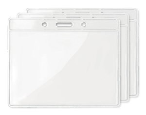 Pack de 30 GiftRetail MO8599 - BADGY Porte-Badge Transparent 10x8 cm Pratique