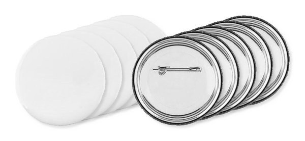 Pak van 50 GiftRetail MO9330 - PIN Gepersonaliseerde Pin Knopjes Ø5,8 CM
