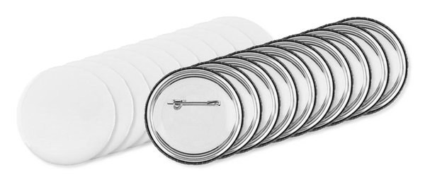 Pak van 100 GiftRetail MO9330 - PIN Gepersonaliseerde Pin Knopjes Ø5,8 CM