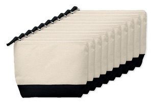 Pack de 10 GiftRetail MO9815 - KLEUREN Trousse en coton bicolore