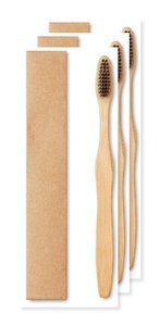 Pak van 30 GiftRetail MO9877 - DENTOBRUSH Bamboe tandenborstel