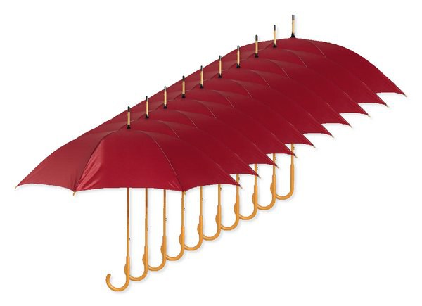 Pak van 100 GiftRetail KC5132 - CALA Paraplu met houten handvat