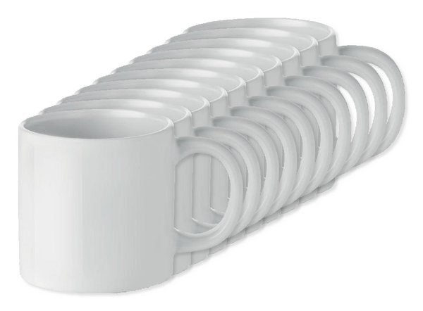 Pak van 10 GiftRetail MO9244 - MINI SUBLIM Sublimatiebeker klein