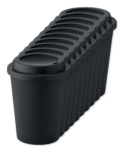 Pack de 10 GiftRetail MO6582 - NOLA Gobelet double paroi PP 300 ml