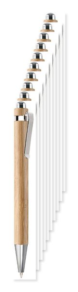 Pak van 100 GiftRetail MO7318 - SUMATRA Pen van bamboe