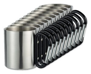 Pack de 10 GiftRetail MO8313 - TRUMBO Mug acier et anse mousqueton