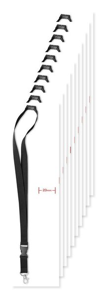 Pack of 100 GiftRetail MO8595 - LANY Premium 20mm Lanyard with Metal Hook and Safety Features